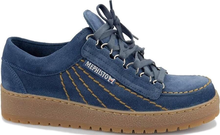 Mephisto Rainbow Veterschoen Blauw Mulberry - Foto 4