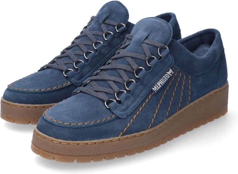 Mephisto Rainbow Veterschoen Blauw Mulberry - Foto 3