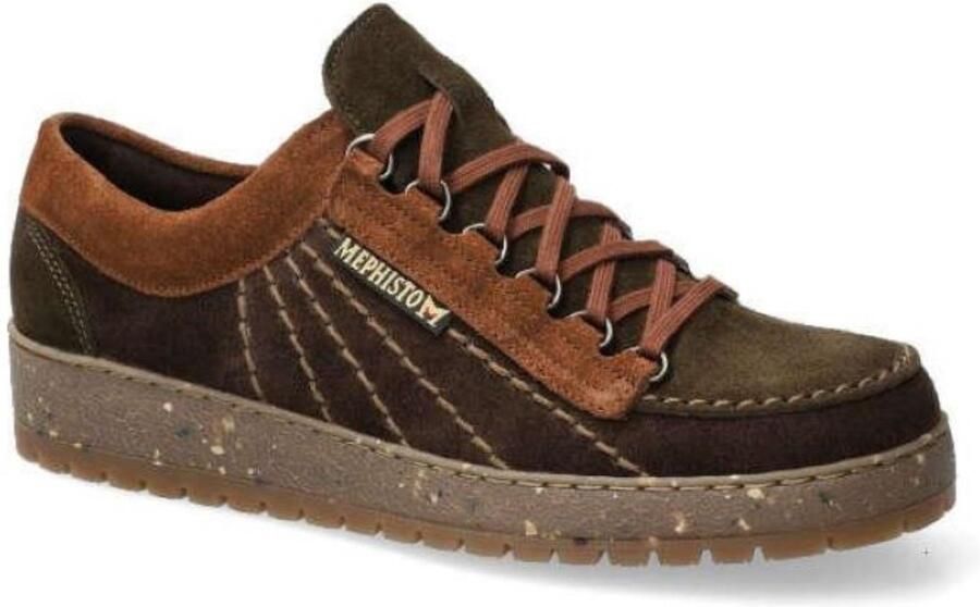 Mephisto RAINBOW VELOURS Vrije tijdsschoenen Heren veterschoen Heren sneakersCasual Bruin