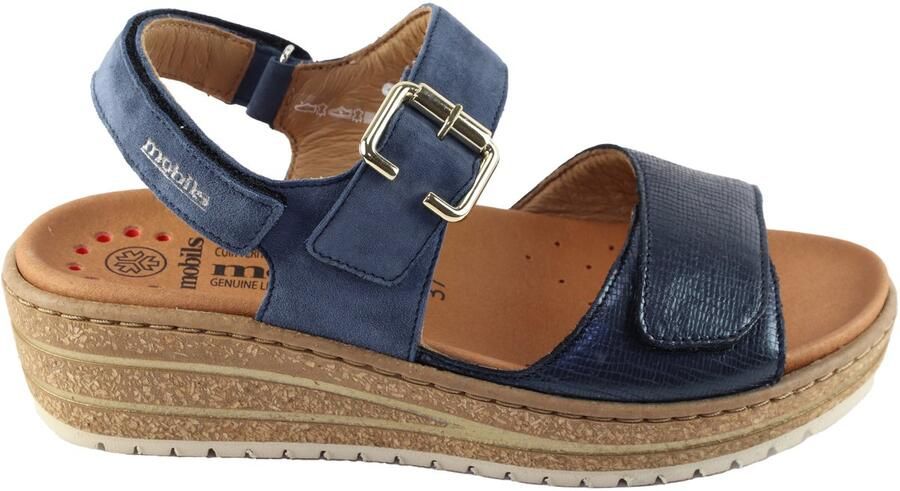 Mephisto Rory Sandalen blauw nubuck suede
