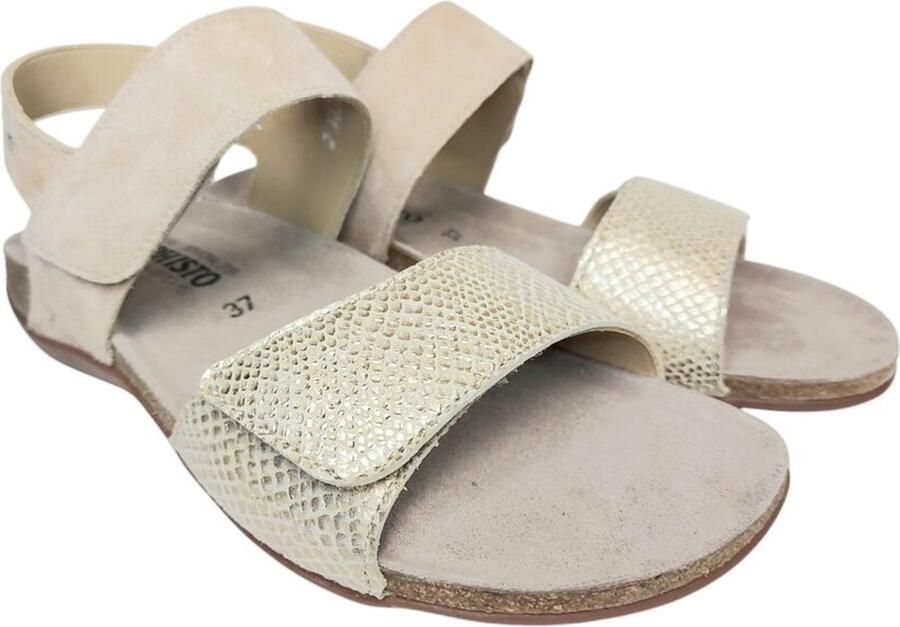 Mephisto Sandaal Agave Beige Suède Combi
