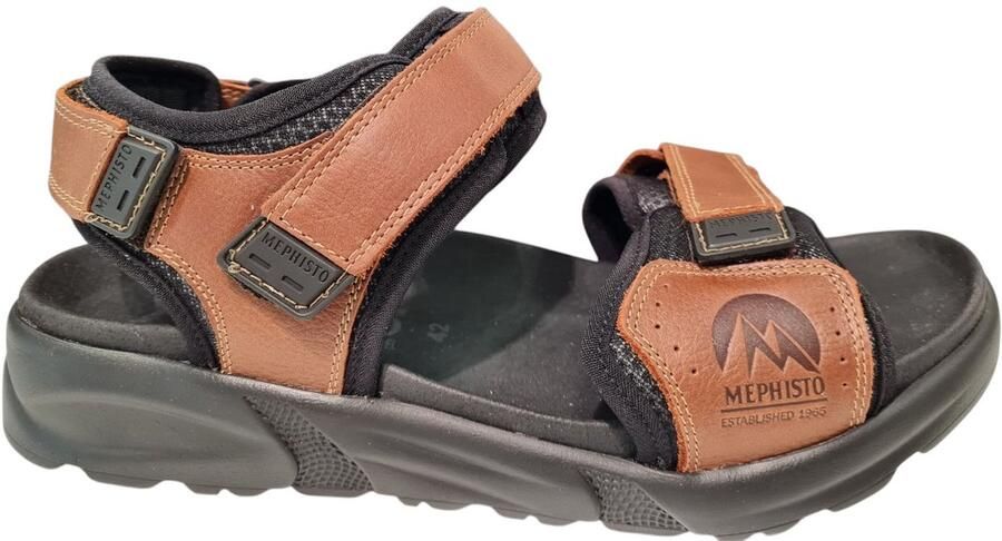 Mephisto Sandaal Tito Chestnut Heren Sandalen Bruin Zwart - Foto 9