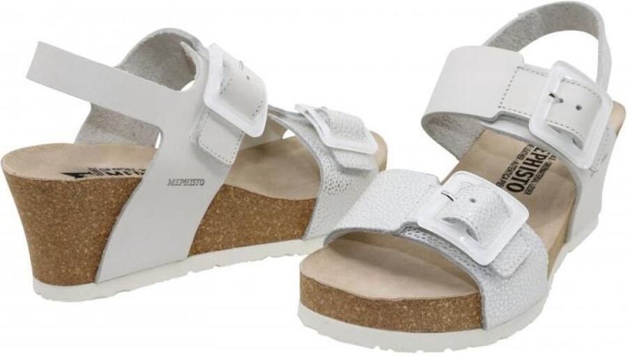 Mephisto Witte Sandalen met Leren Voering en Rubberen Zool White Dames - Foto 1