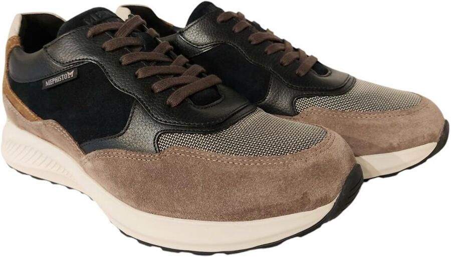 Mephisto Sneaker Driss Warm Grey Blauw Taupe Combi