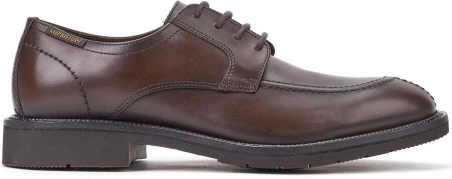 Mephisto Handgemaakte Veterschoen Donkerbruin Leer - Foto 2