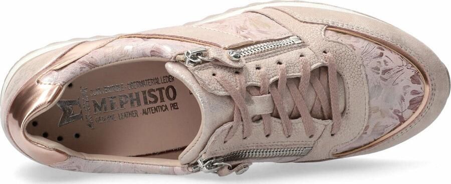Mephisto Dames Sneaker Leer Mix Nude - Foto 5