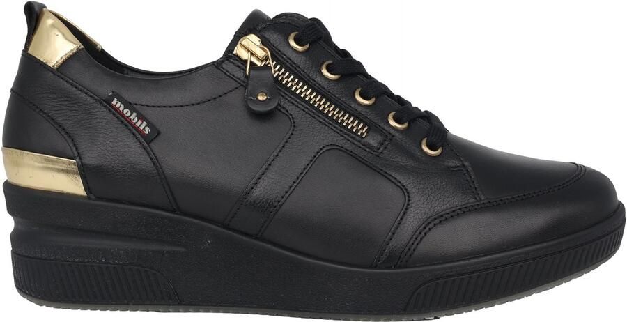 Mephisto Wide Fit Dames Sneakers Zwart