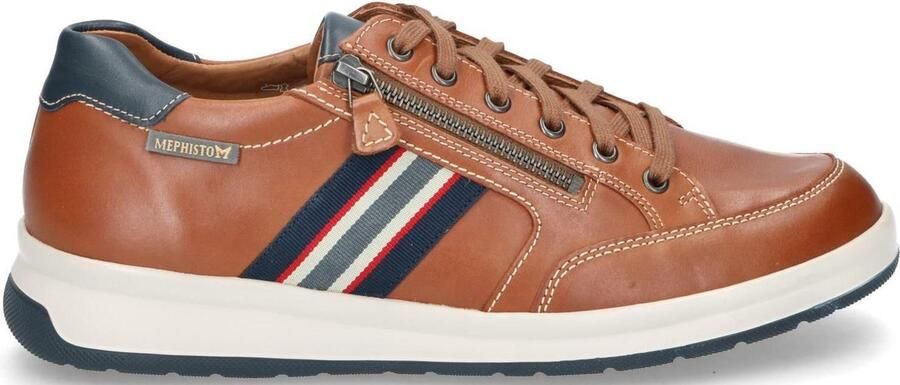 Mephisto Lisandro Sneakers Hazelnut Bruin Leer Verwisselbaar Voetbed 10 44½