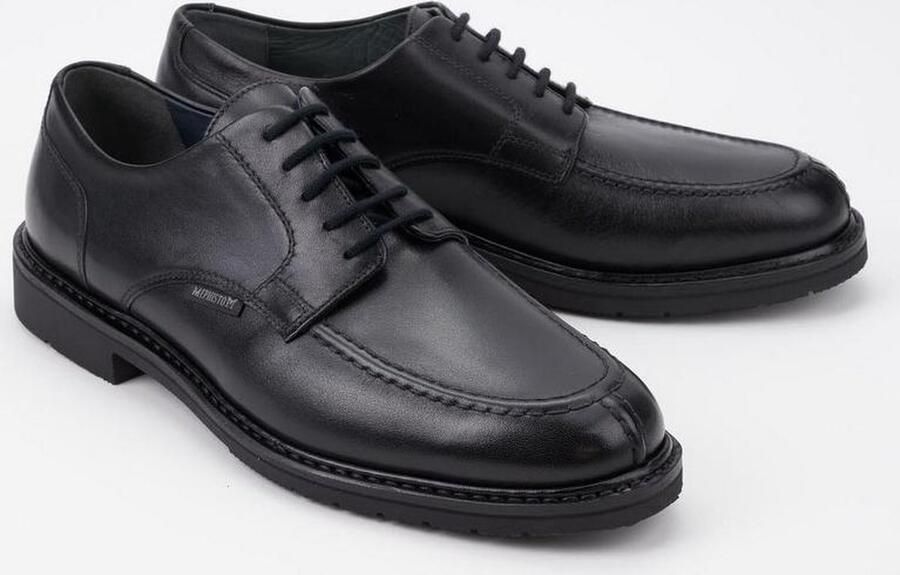 Mephisto Zwarte Veterschoenen Black Heren