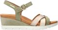 Mephisto Groene suède sandaal chic en klassiek Green Dames - Groen