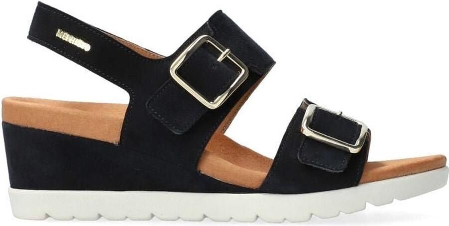 Mephisto Blauwe sleehak sandaal Ysabel