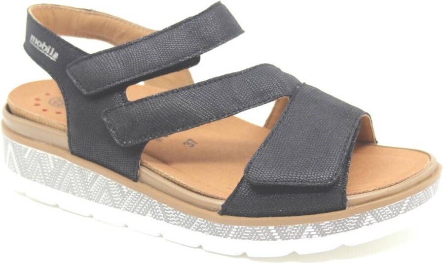 Mephisto MERIL ARTESIA 8100 Zwarte dames sandalen met klittenband sluiting - Foto 2