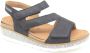 Mephisto MERIL ARTESIA 8100 Zwarte dames sandalen met klittenband sluiting - Thumbnail 1