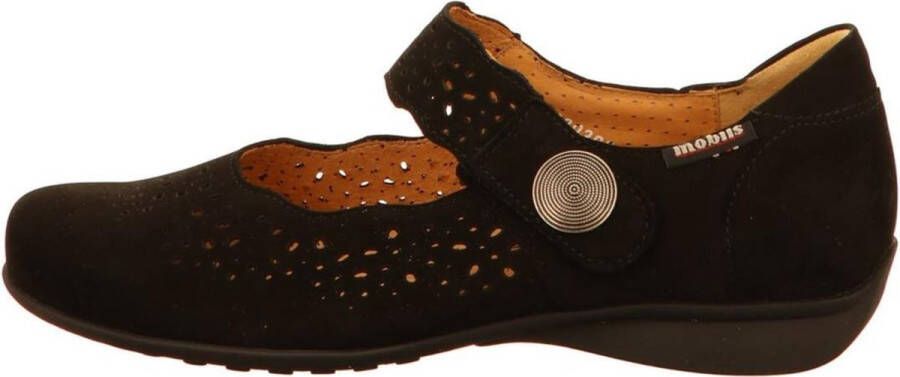 Mephisto Mobils by FABIENNE 6900 nubuck damesschoen zwart *EXTRA BREED*