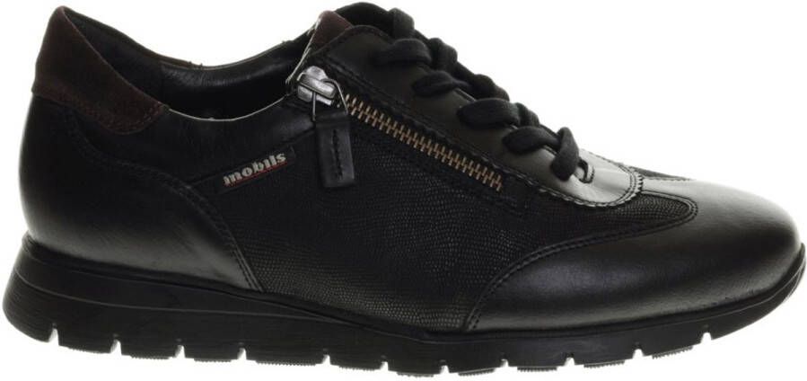 Mephisto Mobils Ergonomic Donia Zwarte Sneaker