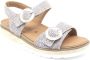 Mephisto MYRANDA BELUGA 42334 Zilver kleurige dames sandalen met klittenband sluiting - Thumbnail 1