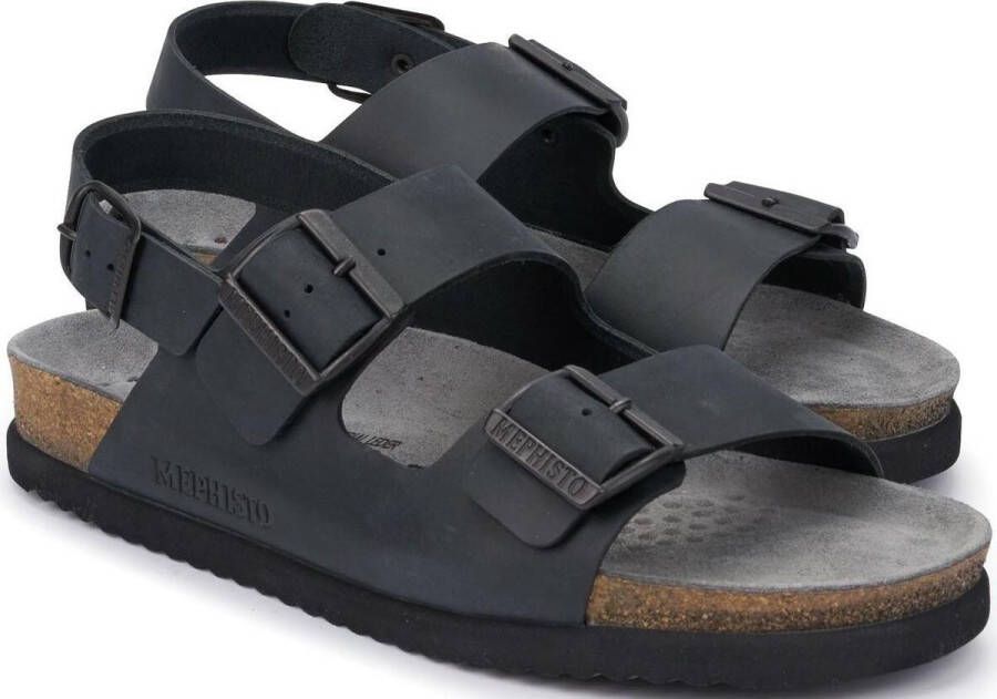 Mephisto Stijlvolle Nardo Sandaal voor Heren Black Heren