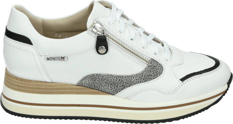 Mephisto OLIMPIA~SILK~~~~~~~~~~~~~~~~~~ Lage sneakersDames sneakers Wit beige