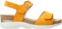 Mephisto Vrouwelijke Sleehak Sandalen met Schokabsorberende Zool Orange Dames - Thumbnail 1
