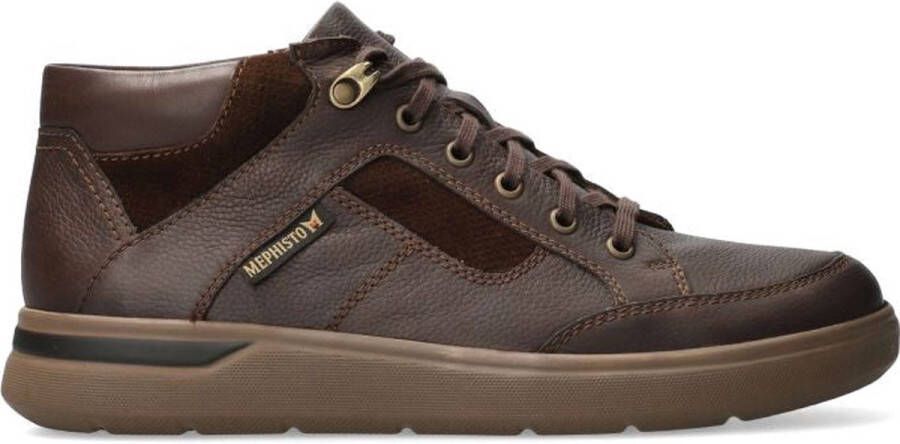 Mephisto Sportieve en Comfortabele 'Orton' Hoge Herensneaker Bruin Heren