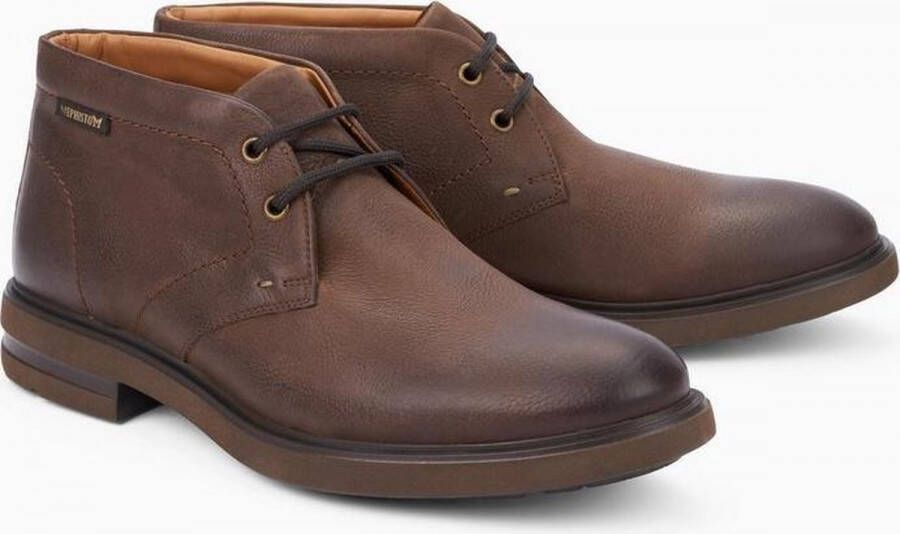 Mephisto OWEN nubuck lederen heren enkellaars donkerbruin