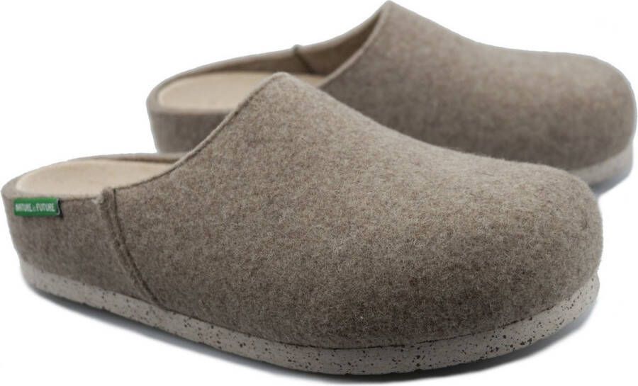 Mephisto Warmgrijze Felt Sandaal Klomp Gray - Foto 1