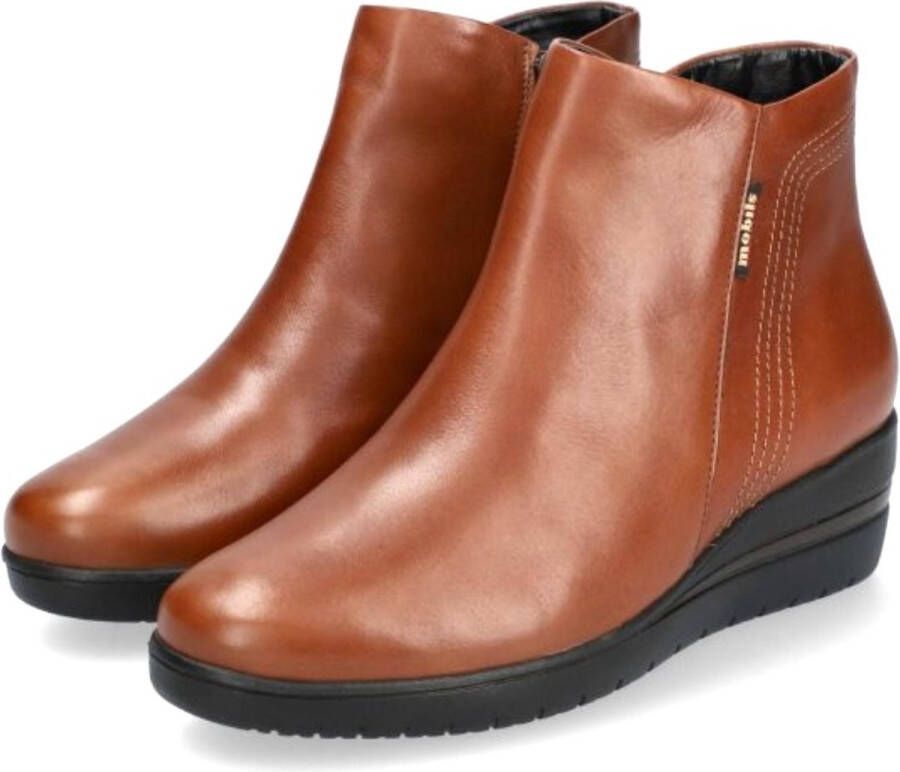 Mephisto Dames enkellaars in hazelnootbruin leer Brown Dames