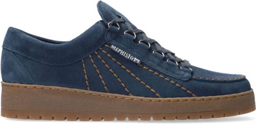 Mephisto Rainbow Veterschoen Blauw Mulberry