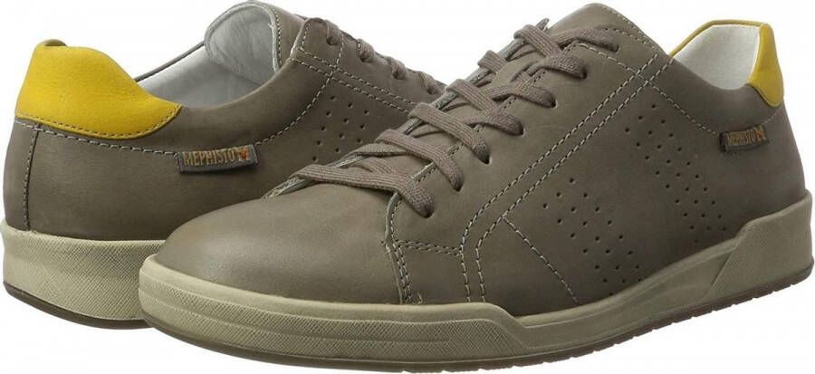 Mephisto Leren Sneaker Pewter Grey