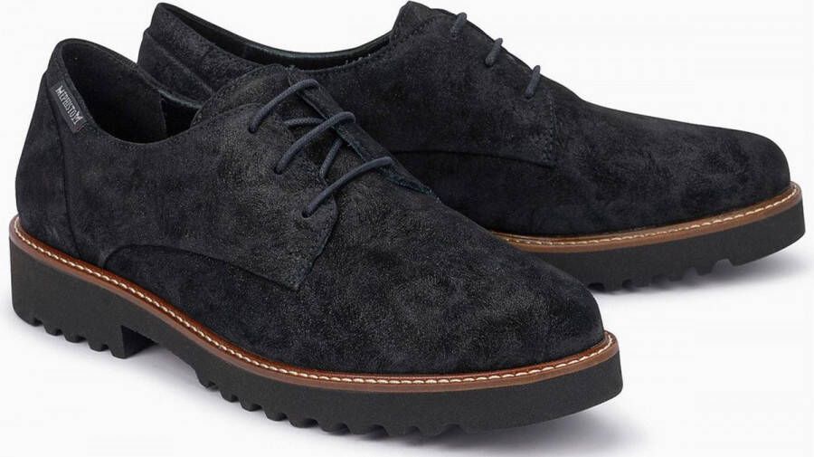 Mephisto Zwarte Veterschoen voor Dames Black Dames