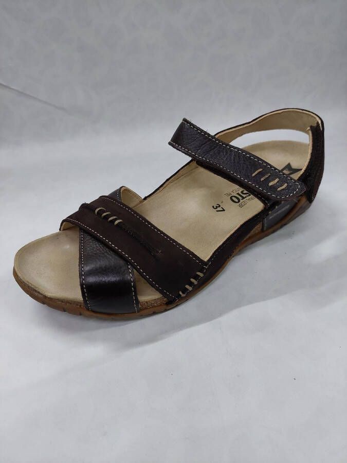 Mephisto SAGA sandalen met klittenbanden bruin