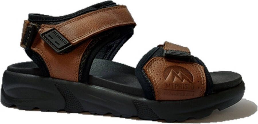 Mephisto Sandaal Tito Chestnut Heren Sandalen Bruin Zwart