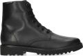 Mephisto Zwarte leren enkellaars voor dames - Zwart