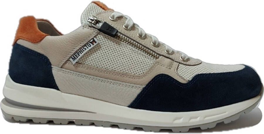 Mephisto Sneaker Bradley Mulberry Wit Blauw Combi