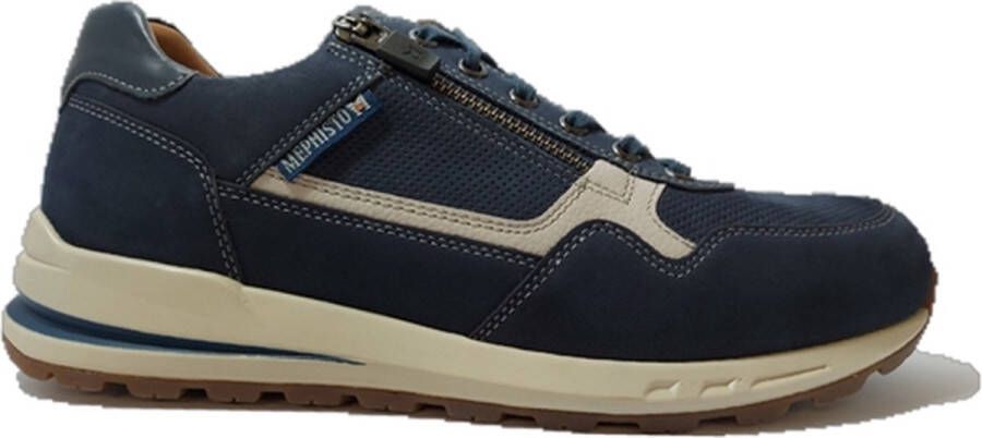 Mephisto BRADLEY 25545 1580 6145 Blauwe heren sneaker met rits