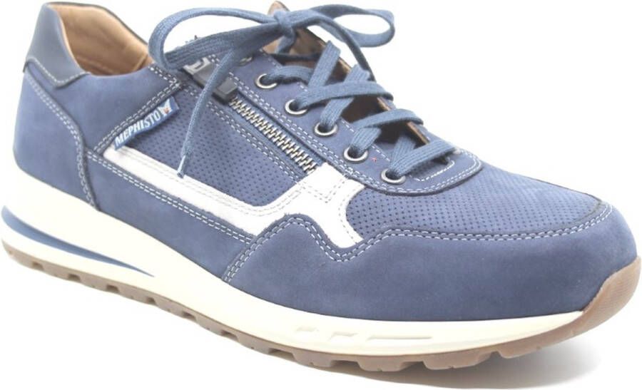 Mephisto Sneaker Bradley Navy Blauw Nubuck