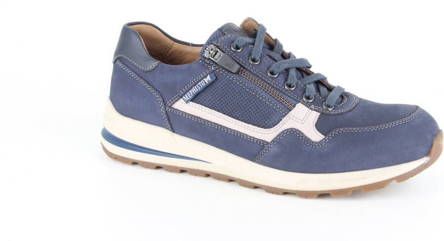 Mephisto Sneaker Bradley Navy Blauw Nubuck 7½