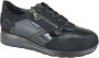 Mephisto Dames platte schoen van suède leer zwart grijs Black Dames - Thumbnail 1
