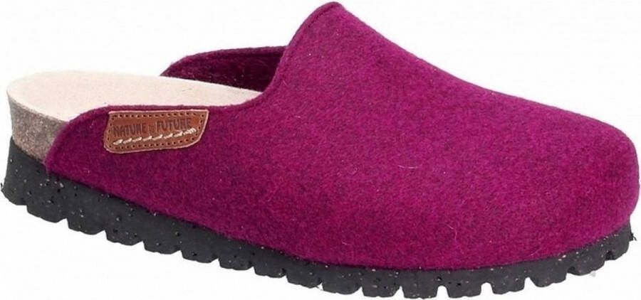 Mephisto Paarse Vilt Slipper Klomp voor Dames Purple Dames