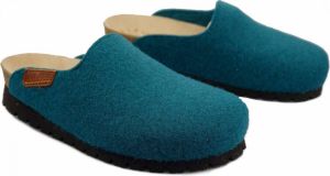 Mephisto THEA Dames Klomp Slipper Turquoise blauw Extra breed