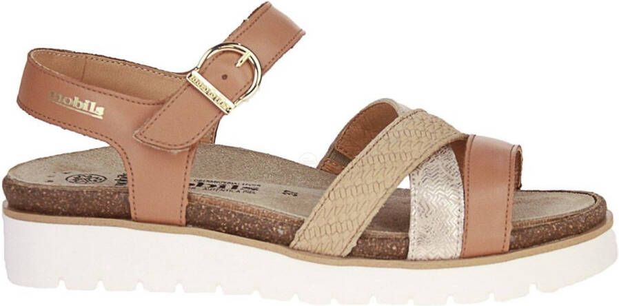 Mephisto Thina silk brandy sandaal Kleur Bruin)