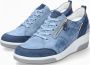 Mephisto Trudie Dames Sneakers Wijde Pasvorm Denim Blue Dames - Thumbnail 1