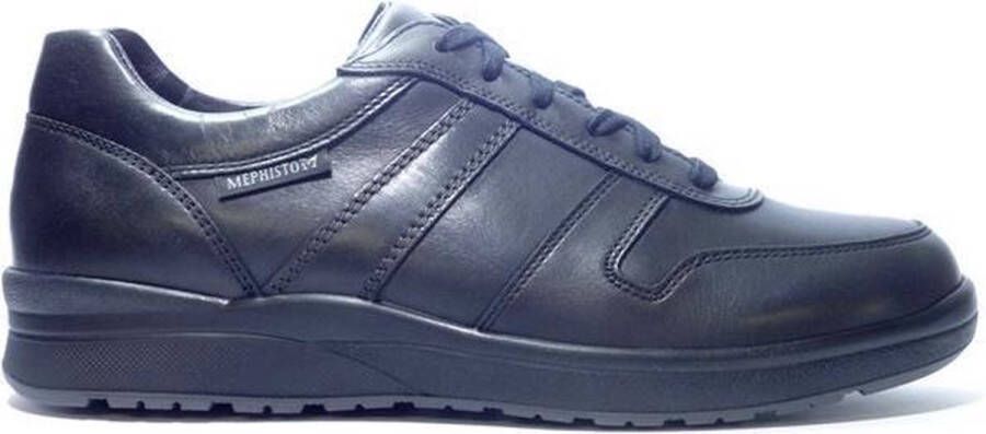 Mephisto Zwarte Veterschoenen Black Heren