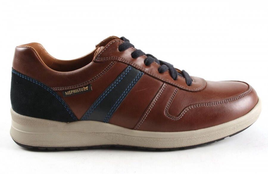 Mephisto VITO lederen herensneaker kastanjebruin