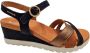 Mephisto Yrena Velc navy Dames Sandalen Blauw - Thumbnail 1