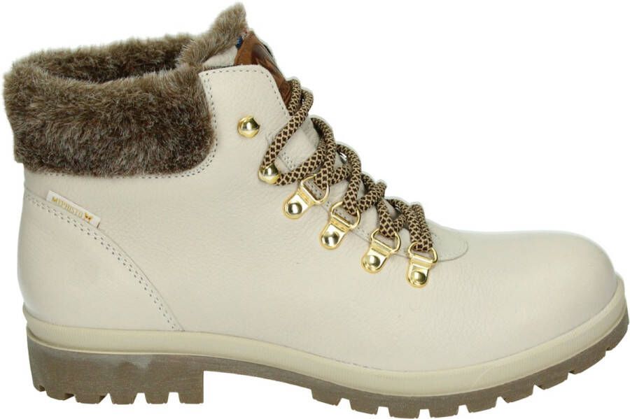 Mephisto ZELDA NEVADA Volwassenen VeterlaarzenHalf hoge schoenen Kleur Wit beige