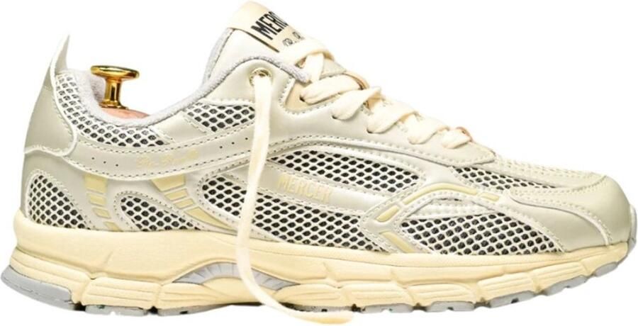 MERCER AMSTERDAM Lage Sneakers Dames The Re-run Champagne Maat: 37 Materiaal: Mesh Kleur: Beige