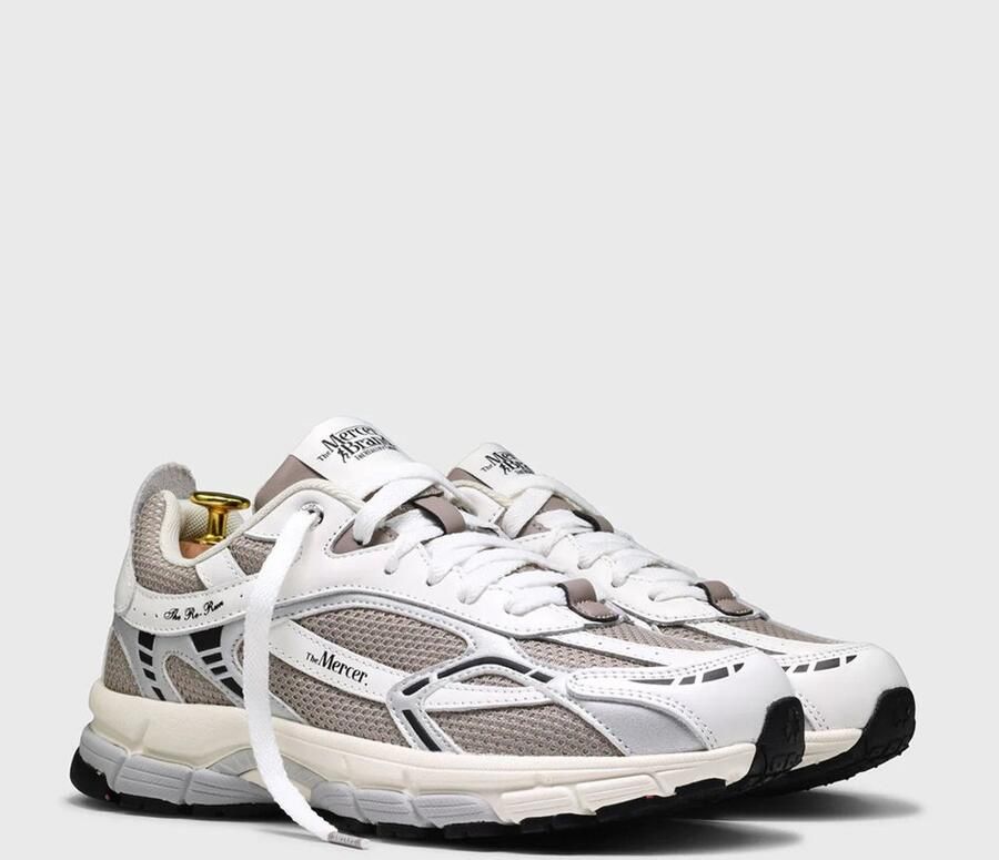 MERCER AMSTERDAM Lage Sneakers Dames The Re-run White Silver Maat: 37 Materiaal: Leatherlook Kleur: Wit - Foto 2