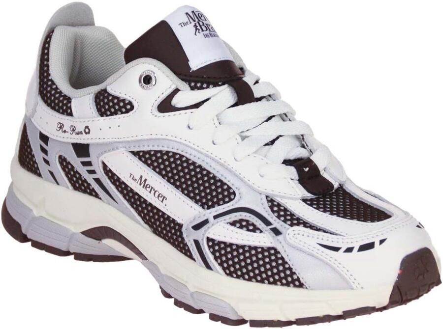 MERCER AMSTERDAM Lage Sneakers The Re-run White Silver Maat: 38 Materiaal: Mesh Kleur: Bruin
