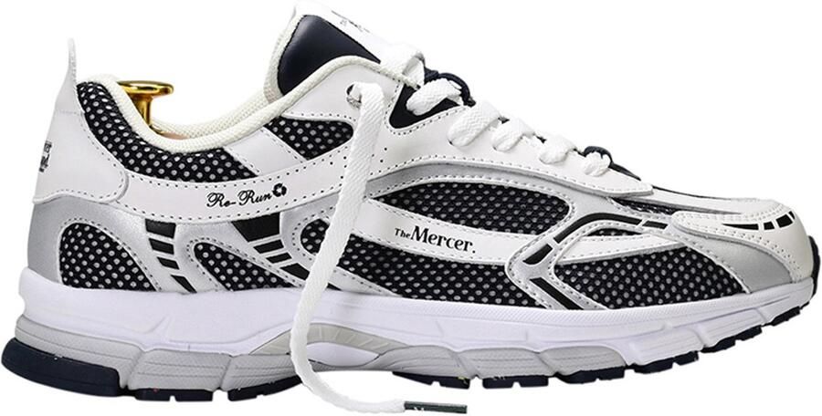 MERCER AMSTERDAM Lage Sneakers Dames The Re-run White Silver Maat: 40 Materiaal: Mesh Kleur: Wit